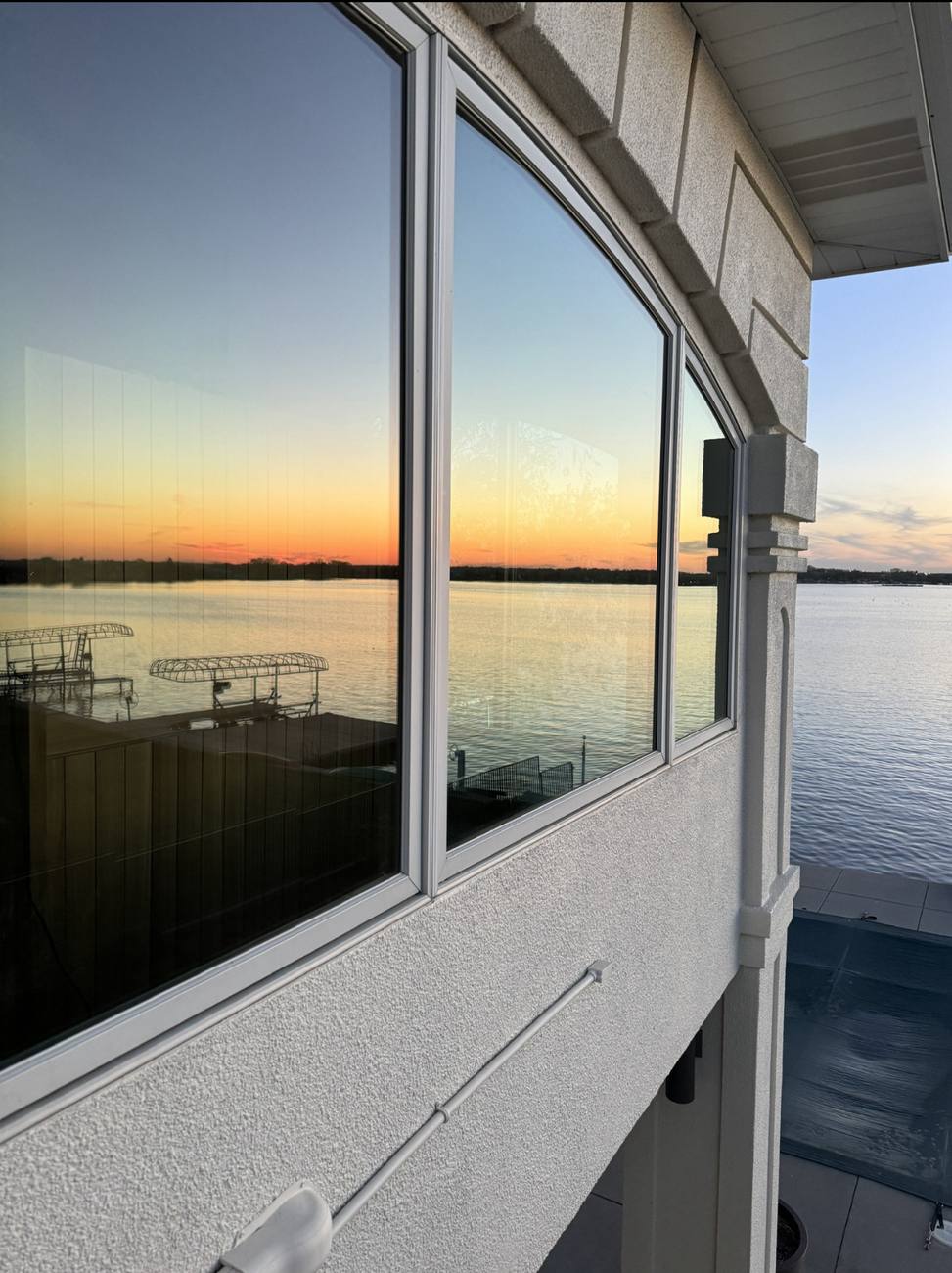 Lakeside home windows cleaned by Vanguard